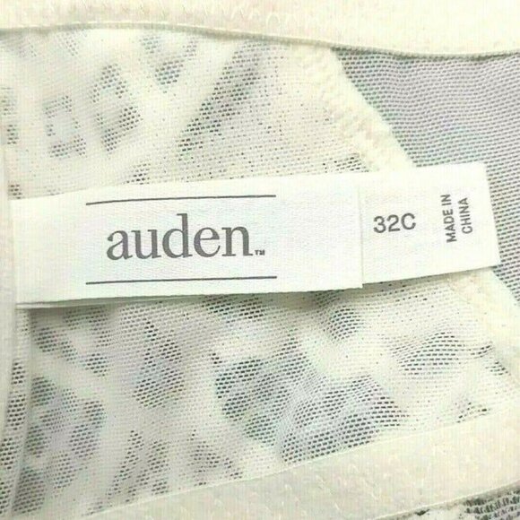 Auden Women’s Bra 32C White Radiant Plunge Push Up Underwire NEW - Picture 8 of 10